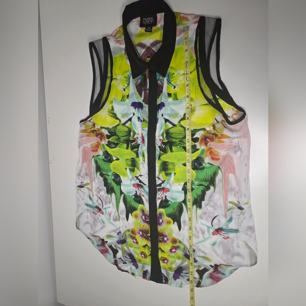 Prabal Gurung for Target Small/Petite Button Up Collared Tank Top - Picture 7 of 8